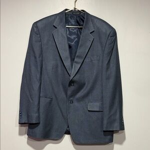 40 Savile Row Elegant Blue and Black Checkered Men's Blazer